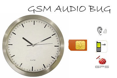 Spy GSM Bug Microphone In Wall Clock